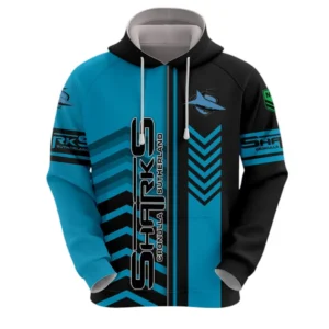 Cronulla Sharks Hoodie, All Over Print Hoodie Cronulla Sharks DNRL1246282036
