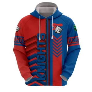Newcastle Knights Zipper Hoodie, All Over Print Zipper Hoodie Newcastle Knights DNRL1246282040