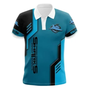 Cronulla Sharks Polo Shirt, All Over Print Polo Shirt Cronulla Sharks DNRL1256282028
