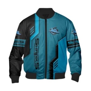 Cronulla Sharks Bomber Jacket, All Over Print Bomber Jacket Cronulla Sharks DNRL1256282028
