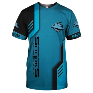 Cronulla Sharks T-Shirt, All Over Print T-Shirt Cronulla Sharks DNRL1256282028