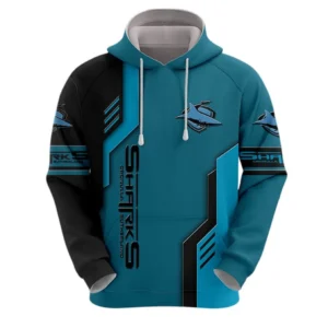 Cronulla Sharks Hoodie, All Over Print Hoodie Cronulla Sharks DNRL1256282028