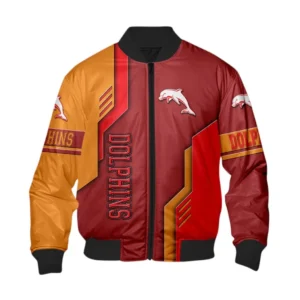 Redcliffe Dolphins Bomber Jacket, All Over Print Bomber Jacket Redcliffe Dolphins DNRL1256282029