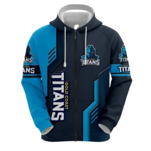 Gold Coast Titans Zipper Hoodie, All Over Print Zipper Hoodie Gold Coast Titans DNRL1256282030