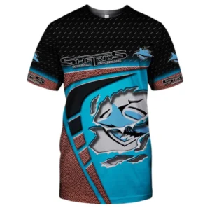 Cronulla Sharks T-Shirt, All Over Print T-Shirt Cronulla Sharks DNRL1266282026
