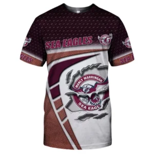 Manly Warringah Sea Eagles T-Shirt, All Over Print T-Shirt Manly Warringah Sea Eagles DNRL1266282031