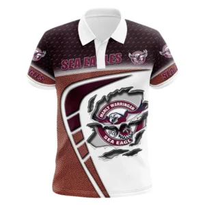 Manly Warringah Sea Eagles Polo Shirt, All Over Print Polo Shirt Manly Warringah Sea Eagles DNRL1266282031