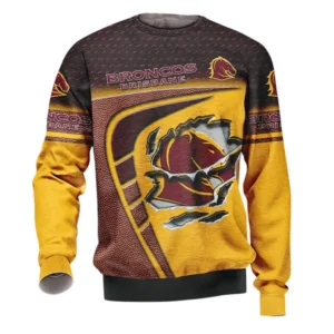 Brisbane Broncos Sweatshirt, All Over Print Sweatshirt  Brisbane Broncos DNRL1266282032