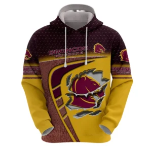 Brisbane Broncos Hoodie, All Over Print Hoodie Brisbane Broncos DNRL1266282032