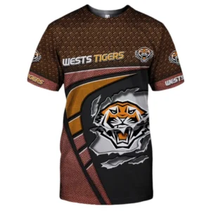 Wests Tigers T-Shirt, All Over Print T-Shirt Wests Tigers DNRL1266282033