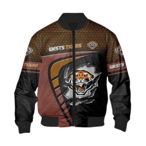 Wests Tigers Bomber Jacket, All Over Print Bomber Jacket Wests Tigers DNRL1266282033