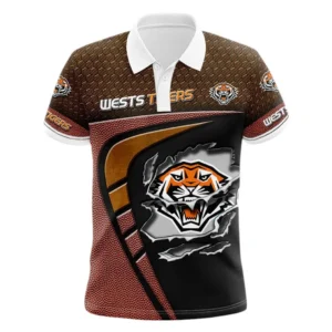Wests Tigers Polo Shirt, All Over Print Polo Shirt Wests Tigers DNRL1266282033