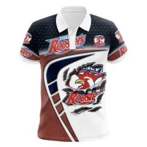Sydney Roosters Polo Shirt, All Over Print Polo Shirt Sydney Roosters DNRL1266282035