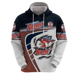 Sydney Roosters Hoodie, All Over Print Hoodie Sydney Roosters DNRL1266282035