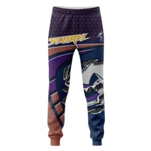 Melbourne Storm Sweatpants, All Over Print Sweatpants Melbourne Storm DNRL1266282037