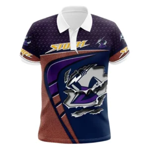 Melbourne Storm Polo Shirt, All Over Print Polo Shirt Melbourne Storm DNRL1266282037