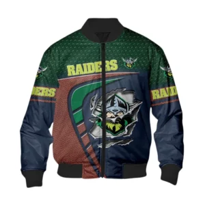 Canberra Raiders Bomber Jacket, All Over Print Bomber Jacket Canberra Raiders DNRL1266282039