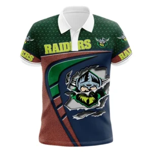 Canberra Raiders Polo Shirt, All Over Print Polo Shirt Canberra Raiders DNRL1266282039