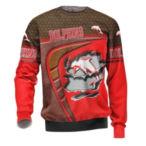 Redcliffe Dolphins Sweatshirt, All Over Print Sweatshirt  Redcliffe Dolphins DNRL1266282040