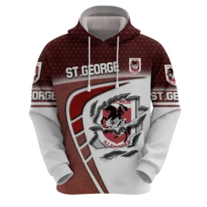 St George Illawarra Dragons Hoodie, All Over Print Hoodie St George Illawarra Dragons DNRL1266282041