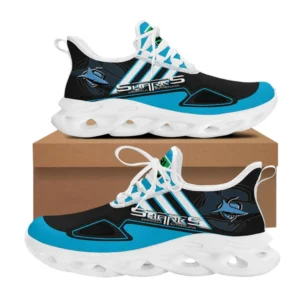 Cronulla Sharks Max Soul Shoes, All Over Print Max Soul Shoes Cronulla Sharks DNRL1276272031 - White