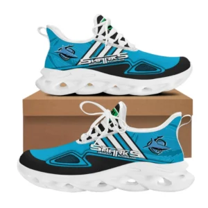 Cronulla Sharks Max Soul Shoes, All Over Print Max Soul Shoes Cronulla Sharks DNRL1276272032 - White