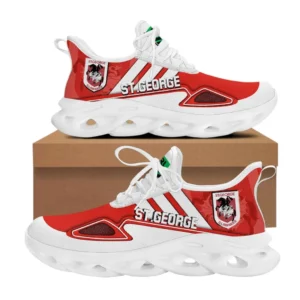 St George Illawarra Dragons Max Soul Shoes, All Over Print Max Soul Shoes St George Illawarra Dragons DNRL1276272054 - White