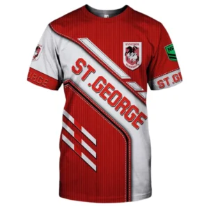 St George Illawarra Dragons T-Shirt, All Over Print T-Shirt St George Illawarra Dragons DNRL1286302025