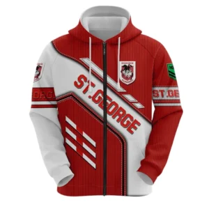 St George Illawarra Dragons Zipper Hoodie, All Over Print Zipper Hoodie St George Illawarra Dragons DNRL1286302025