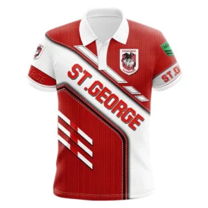 St George Illawarra Dragons Polo Shirt, All Over Print Polo Shirt St George Illawarra Dragons DNRL1286302025