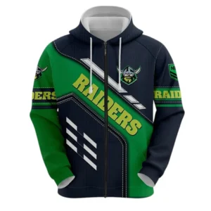 Canberra Raiders Zipper Hoodie, All Over Print Zipper Hoodie Canberra Raiders DNRL1286302027