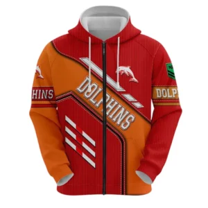 Redcliffe Dolphins Zipper Hoodie, All Over Print Zipper Hoodie Redcliffe Dolphins DNRL1286302028
