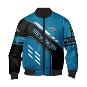 Cronulla Sharks Bomber Jacket, All Over Print Bomber Jacket Cronulla Sharks DNRL1286302033