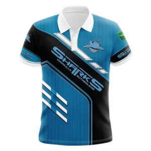 Cronulla Sharks Polo Shirt, All Over Print Polo Shirt Cronulla Sharks DNRL1286302033
