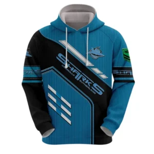 Cronulla Sharks Hoodie, All Over Print Hoodie Cronulla Sharks DNRL1286302033