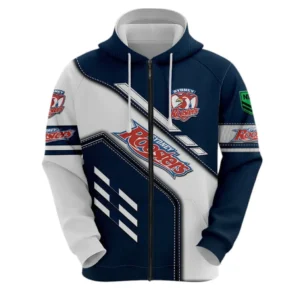 Sydney Roosters Zipper Hoodie, All Over Print Zipper Hoodie Sydney Roosters DNRL1286302034