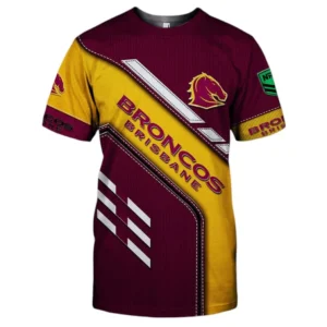 Brisbane Broncos T-Shirt, All Over Print T-Shirt Brisbane Broncos DNRL1286302036