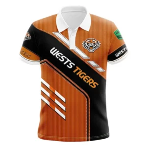 Wests Tigers Polo Shirt, All Over Print Polo Shirt Wests Tigers DNRL1286302041