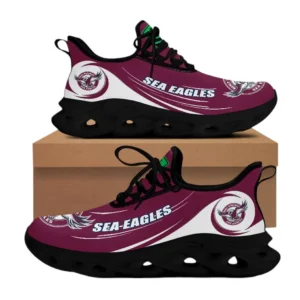 Manly Warringah Sea Eagles Max Soul Shoes, All Over Print Max Soul Shoes Manly Warringah Sea Eagles DNRL1296272035 - Black