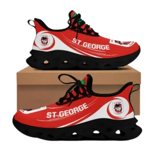 St George Illawarra Dragons Max Soul Shoes, All Over Print Max Soul Shoes St George Illawarra Dragons DNRL1296272037 - Black