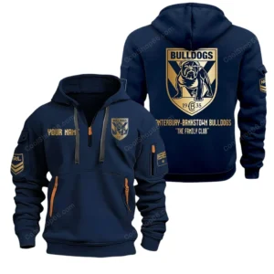 Canterbury Bankstown Bulldogs Hoodie Half Zipper, All Over Print Hoodie Half Zipper Canterbury Bankstown Bulldogs DNRL1316302034 - Navy