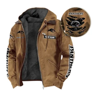 Penrith Panthers Hooded And Flannel Hoodie, All Over Print Hooded And Flannel Hoodie Penrith Panthers DNRL1346302025 - Camel