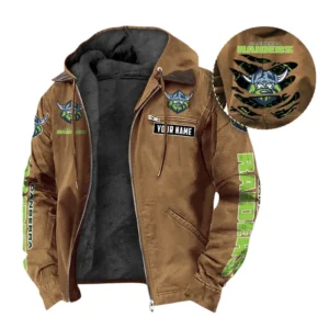 Canberra Raiders Hooded And Flannel Hoodie, All Over Print Hooded And Flannel Hoodie Canberra Raiders DNRL1346302026 - Camel