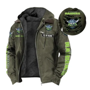 Canberra Raiders Hooded And Flannel Hoodie, All Over Print Hooded And Flannel Hoodie Canberra Raiders DNRL1346302026 - Green