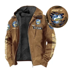 Parramatta Eels Hooded And Flannel Hoodie, All Over Print Hooded And Flannel Hoodie Parramatta Eels DNRL1346302027 - Camel