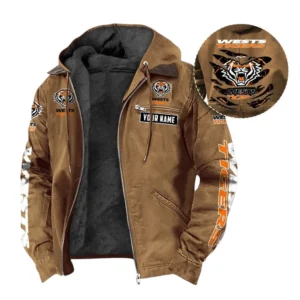 Wests Tigers Hooded And Flannel Hoodie, All Over Print Hooded And Flannel Hoodie Wests Tigers DNRL1346302029 - Camel