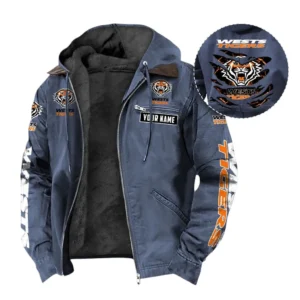 Wests Tigers Hooded And Flannel Hoodie, All Over Print Hooded And Flannel Hoodie Wests Tigers DNRL1346302029 - Navy blue