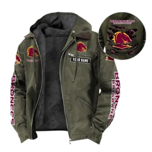 Brisbane Broncos Hooded And Flannel Hoodie, All Over Print Hooded And Flannel Hoodie Brisbane Broncos DNRL1346302030 - Green