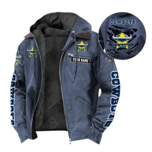North Queensland Cowboys Hooded And Flannel Hoodie, All Over Print Hooded And Flannel Hoodie North Queensland Cowboys DNRL1346302031 - Navy blue