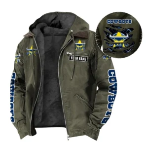 North Queensland Cowboys Hooded And Flannel Hoodie, All Over Print Hooded And Flannel Hoodie North Queensland Cowboys DNRL1346302031 - Green